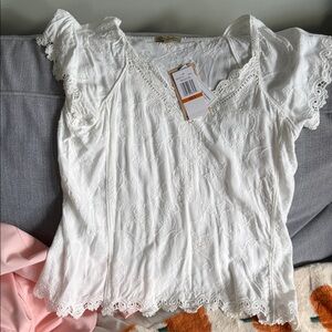 Democracy White Lace Women's Blouse